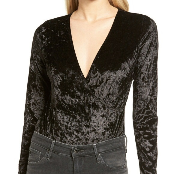 black velvet bodysuit long sleeve